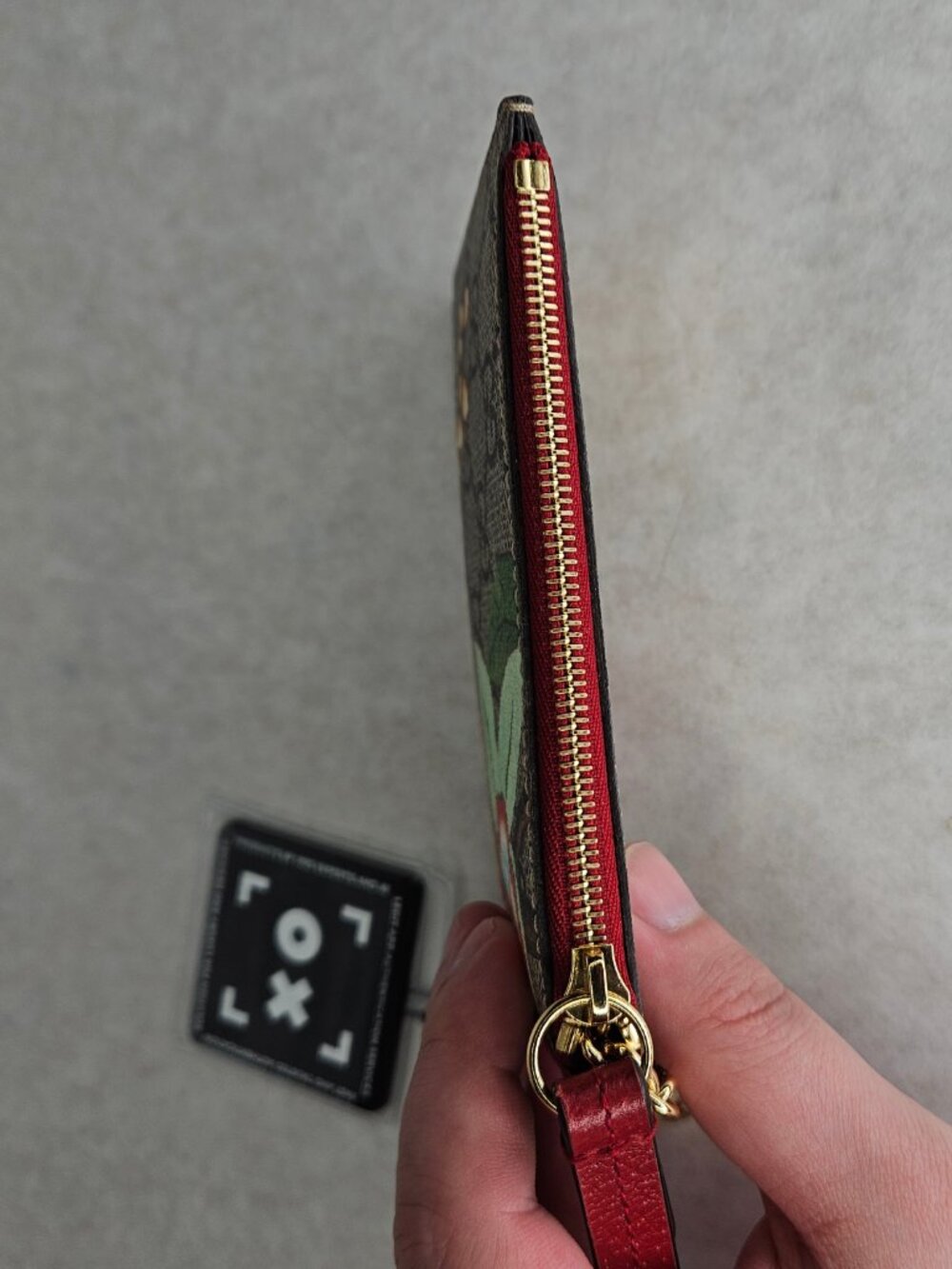 Gucci Bloom Hummingbird Supreme Canvas Tian Key Case Pouch Wallet - Picture 5 of 10